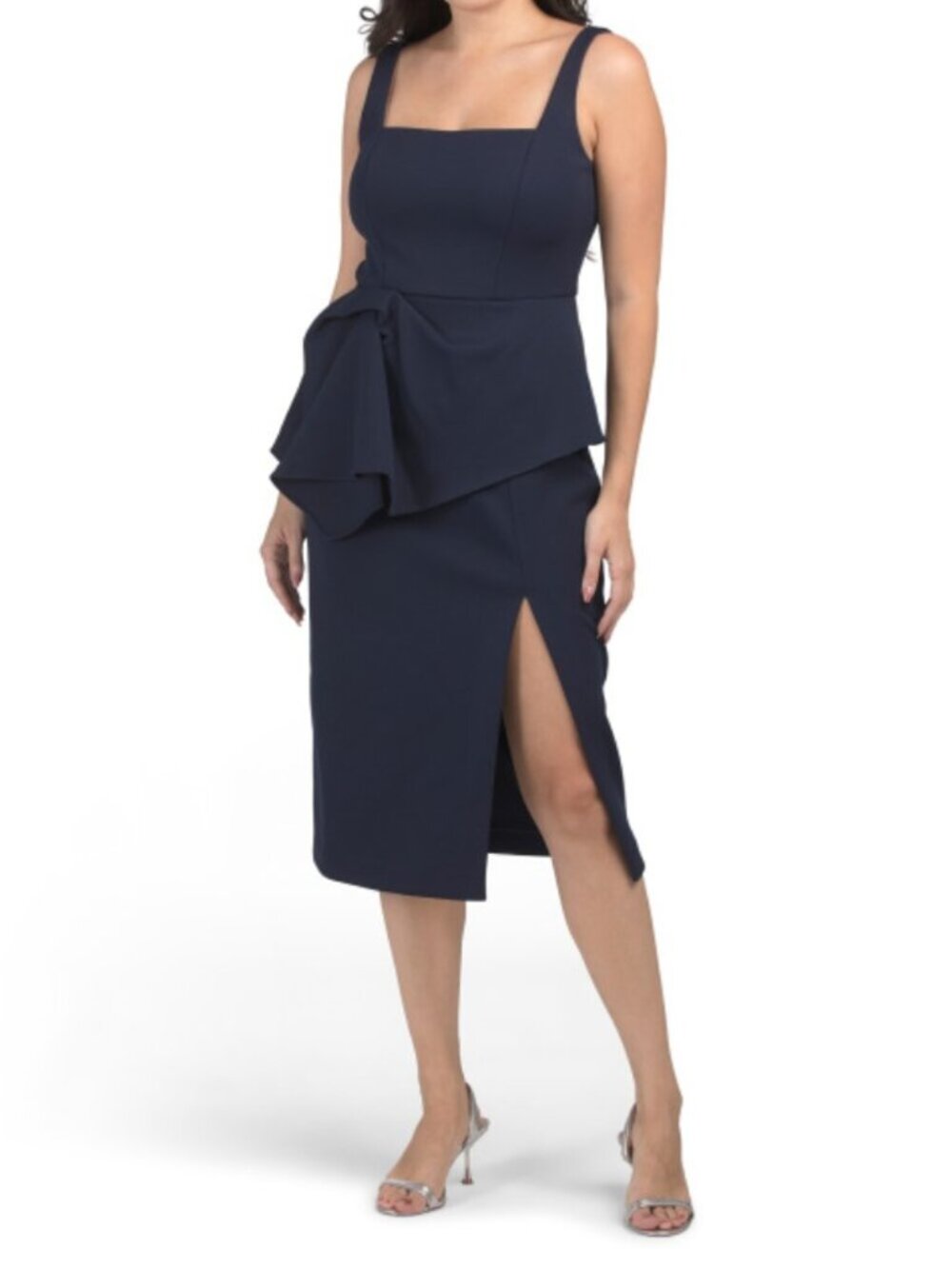 AIDAN MATTOX Sleeveless Midi Dress